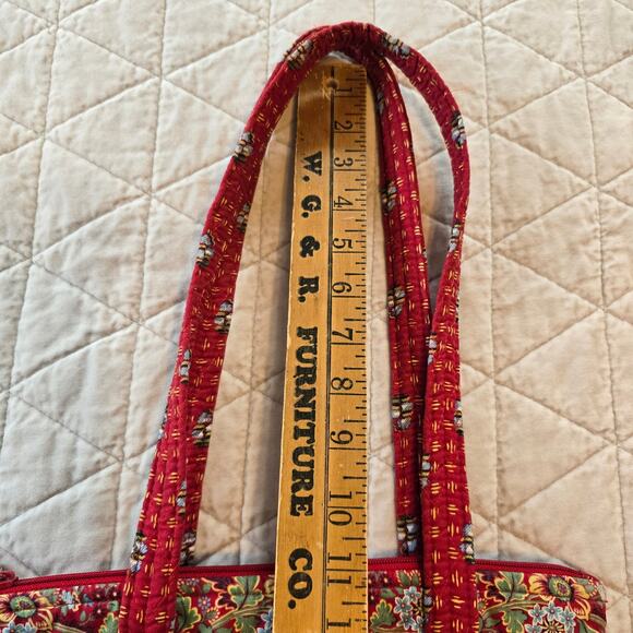 Vintage Vera Bradley Red Provincial Floral Shoulder Bag Retired Cottagecore READ - Picture 16 of 16